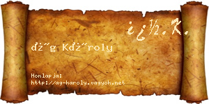 Ág Károly névjegykártya