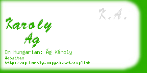 karoly ag business card