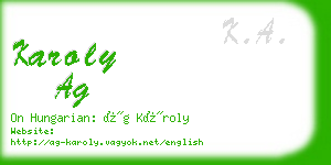 karoly ag business card